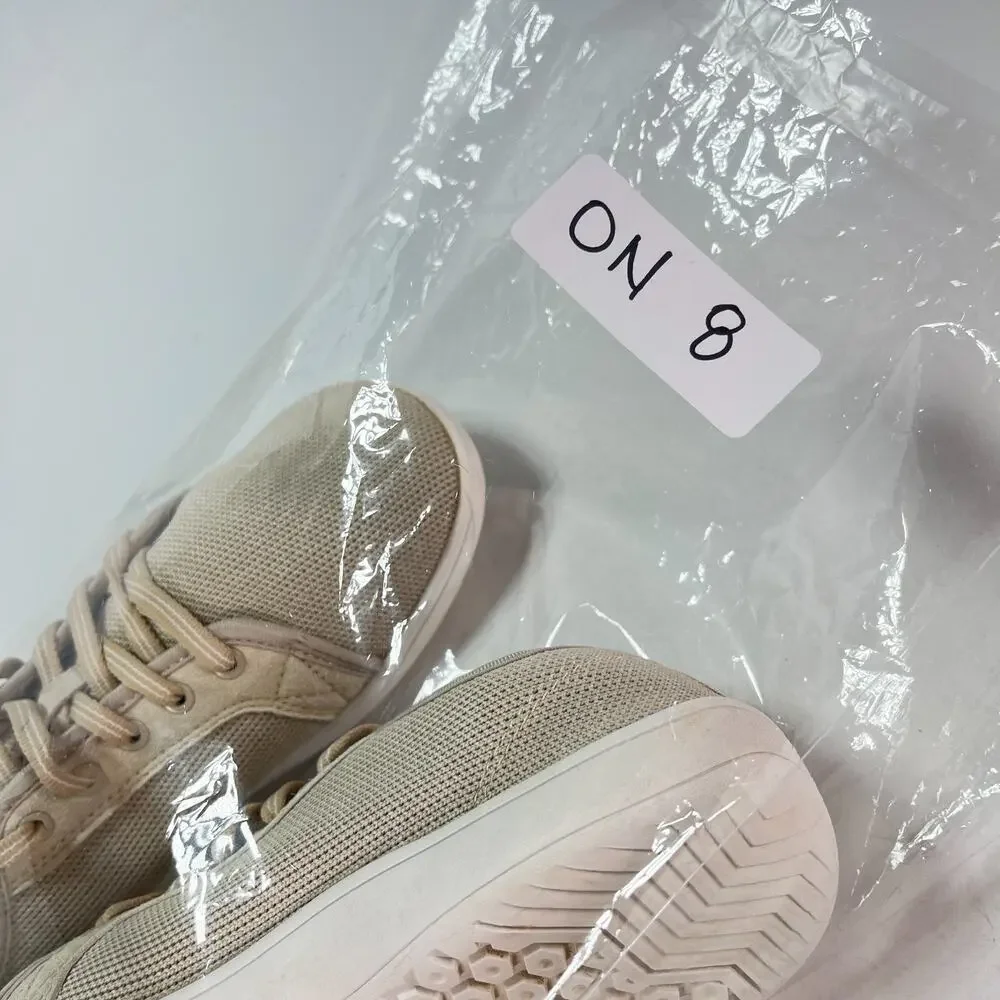 WHITIN Beige Casual Lace Up Minimalist Barefoot Shoes W81 Womens Sz 9.5 US EU 40